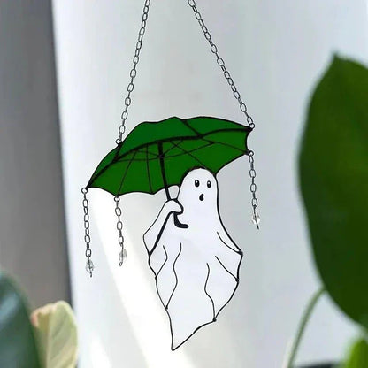 Funny Halloween Ghost with Umbrella