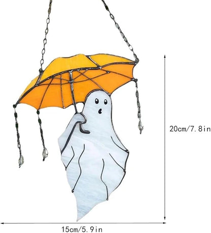 Funny Halloween Ghost with Umbrella